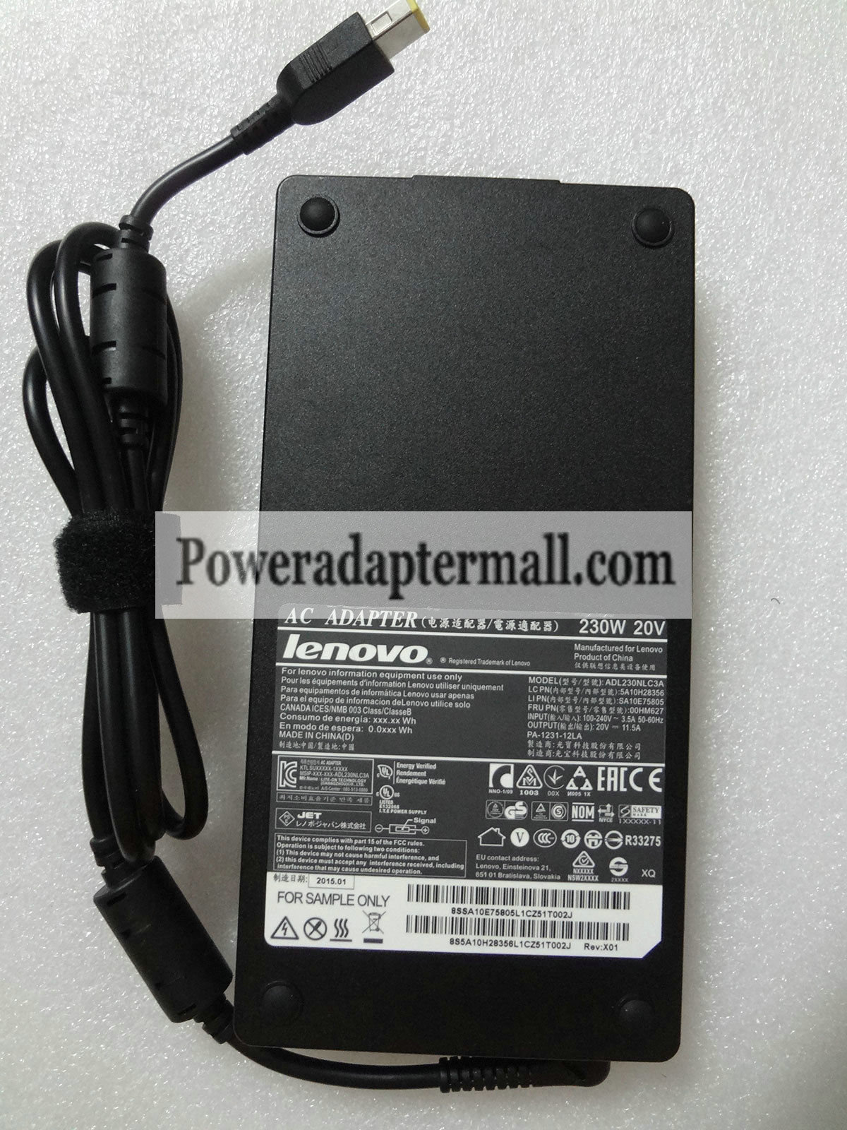 Genuine 230W 20V 11.5A Lenovo ADL230NLC3A 00HM627 AC Adapter